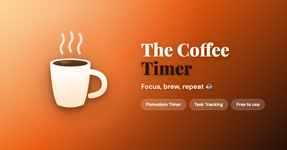 The Coffee Timer - Focus & Productivity